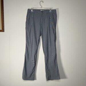 Calvin Klein Light Weight Dress Pants Men's 32 x 32 Mid Rise Gray Stripes Casual